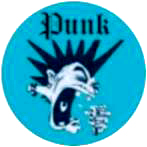Punk blau (Button)